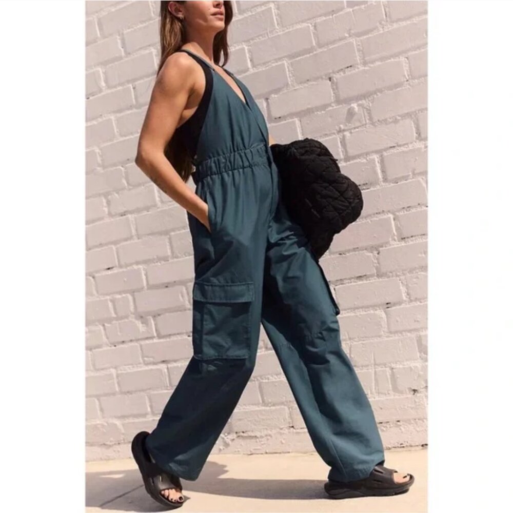 NWOT Free People Offshore Onesie In Deep Water